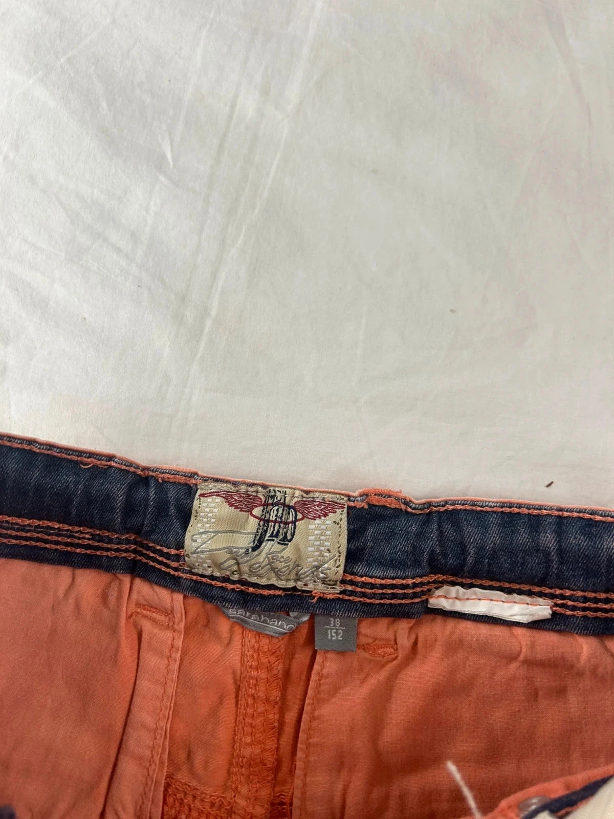 Short cargo corail abricot sarabanda denim co – photo 5